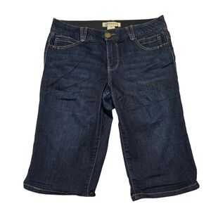 Democracy Ab solution Bermuda Denim Shorts Dark Wash Blue Womens Size 10